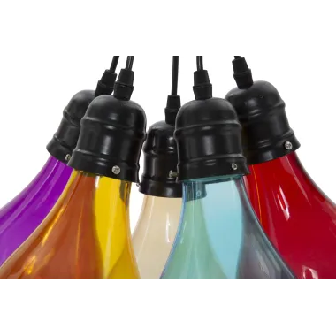 Lampa wisząca OKLAHOMA 5-punktowa 40x135 cm (szkło Ø 3,5 cm)